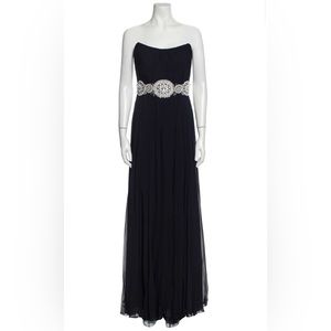 THEIA Silk Long Dress